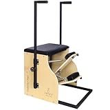 JHBYBMG Pilates Chair, Home Pilates Chair, Pilates Chair for Home Workouts, Sturdy Metal Frame (Black Frame Black Cushion)