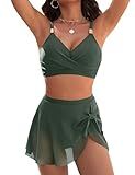 Blooming Jelly Womens Two Piece Swimsuit 2 Piece High Waisted Bikini Sets Tummy Control 2026 Swimsuits (L, Army Green)