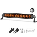 OFFROADTOWN 12 Inch Amber LED Light Bar 160W Single Row LED Light Bar