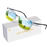 Golf Sunglasses for Men Polarized Golf Glasses HD Golf Ball Finder UV400 Protection, Golf Ball Finding Glasses True Color Parallax-Free, Distinguish Greens Grass Pattern Direction and Slope Height
