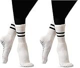 Flydo Yoga Socks Pilates for Women with Grips, Non-Slip Socks for Pilates, Barre, Ballet, Fitness，Dance, Workout