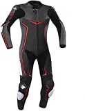 MATAGEAR Motorcycle Black One Piece Leather Racing 363 Suit CE Approved Protection (L)