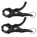 PAPAZOO 4.5'' Fish Lip Gripper, Digital Scale Hook Non-Puncture Replacement Clamp - Fish Grabber for Fishing Cull Tag Tournament Bass Fishing Culling System Accessories (Pack of 2)