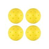 4pcs Pickleball Balls,40 Holes Outdoor Pickleball Balls,8mm Precision Drilled-Spaced Pickleballs Set-Professional Plastic Ball for Pickle ball Paddles and Indoor&Outdoor Floor Sport Court(Yellow)