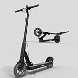 Electric Scooter,8 Inch Solid Wheels,Up to 15.5MPH&12Miles,250W Motor Drive,Disc Brake&Physical Brake UL2272 Safety Certified,Lightweight Electric Scooter for Boys and Girls Over 14 Years Old (Black)