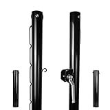 Aoneky Heavy Duty Round Tennis Posts with Ground Sleeves, Steel Tennis Net Posts with 800lb Hand Crank Reel & Integrated Lacing Bars, for Permanent Outdoor Installation (Posts Only, Net Not Included)