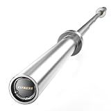PAPABABE 7ft Barbell 45lb Olympic Barbell 1000lbs Capacity Home Gym Silver