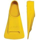 FINIS Zoomers Gold Swim Training Fins - Short Blade Design for Speed & Conditioning - Soft Natural Rubber Fit - Size D