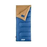 Coleman Brazos Sleeping Bag, Adult Cool Weather, 20°F, No-Snag Zipper | Cool-weather sleeping bag for adults, 20°F rating, no-snag zipper, machine washable, includes stuff sack, great for camping
