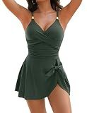 Blooming Jelly Womens Tummy Control Swim Suits One Piece Modest Bathing Suit Ruched Cute 2026 Swimdress (XL, Army Green)