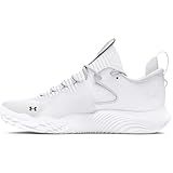 Under Armour Women's Flow Ace Low, (100) White/White/Metallic Gold, 12, US