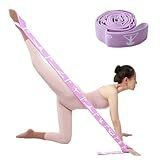 Xensamy Yoga Strap with 12 Loops - Multi-Functional Stretch Band for Pilates, Dance, Gymnastics, Physical Therapy, Flexibility & Resistance Training, Ballet, Latin Workouts