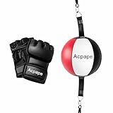 Acpape Double End Boxing Bag with Boxing Gloves - Premium Punching Bag for Speed and Reflex Training - Durable Boxing Bag for Home Workouts and Professional Training Sessions