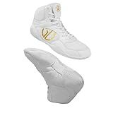 Men's Wrestling Shoes with Lightweight,Sdtdid Boxing Shoes Made of Micro Suede for Gym,Powerlifting,Bodybuilding,Training Etc. White