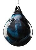 Aqua Training 190 lb. Punching Bag, 21" Water Filled Teardrop Shape for Boxers of All Skill Levels, Vinyl Construction, Ceiling Mount or Stand Compatible, UV Resistant, Bad Boy Blue – 2020136388