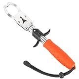 KastKing Paradox 9" Lip Grip, Corrosion-Resistant Stainless Steel Fish Landing Tool with Non-Slip Elastomer Handle, Easy-Use Trigger,and Adjustable Wrist Strap for Secure Fishing