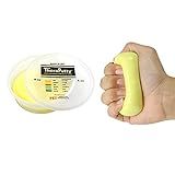 CanDo Theraputty Plus Hand Exercise Putty for Rehabilitation, Exercises, Hand Therapy, Hand Strengthening, Stress Relief - Yellow 4 oz X-Soft