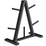 Weight Plate Rack, Weight Tree, 1-Inch Home Gym Storage Stand, Holds 300 lbs