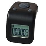 Waterproof Handheld 6-Digit Tally Counter – Magnetic Charging Digital Clicker, Lap Counter for Swimming & Pitch Counter (Black)