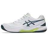 ASICS Men's Gel-Dedicate 8 Tennis Shoes, 10.5, White/IRONCLAD