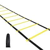 RUBY.Q 12 Rungs Agility Ladder Set, 20ft Speed Training Ladder and Carry Bag for Soccer, Speed Fitness Feet Training