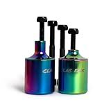 GRAVITI CLAS Fox Pro Stunt Scooter Pegs CNC Aluminum Pegs with Strong Axle Hardware for Kick Stunt Scooter Freestyle Stunt Scooters (Muticolor)