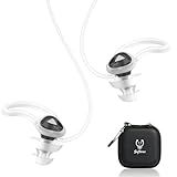 Softvox Ear Plugs for Swimming and Surfing with Lanyard, Block Out Water Let Sound in, Reusable Comfy Custom-fit Swimmer Earplugs for Snorkeling, Shower, Pool, Swim, Bath, Kayaking, incl Carry Case