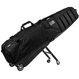 Sun Mountain ClubGlider Meridian Golf Travel Bag, 4-Wheel Rolling Retractable-Leg System, Black