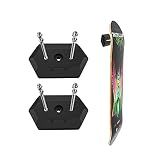 Hikeen 2 Packs Skateboard Wall Mount Skateboard Hanger for Skateboard Deck Display and Storage
