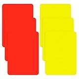 Psiriol 6Pcs Soccer Referee Card, Professional Red and Yellow Football Cards Set, Essential Football Cards for Referees Coach Scorebook, Red Yellow Card Warning Ejection for Sports Competitions