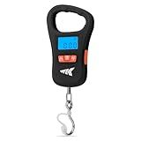 KastKing ToughTide Fishing Scale, USB Charging, 65lb Capacity, Ultra-Thin Digital Fish Scale, LCD Display, Ergonomic Handle, Fish Scales Digital Weight, Fishing Accessories for Men, Black
