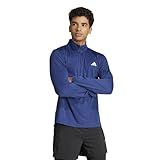 adidas Men's Train Essentials Quarter-Zip Long Sleeve T-Shirt, Dark Blue
