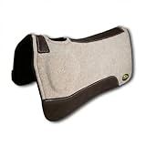 Southwestern Equine OrthoRide Premium Made in USA All Wool Build up, Saddle Pad Western, Classic Contour Saddle Pad, Ortho Pad Horse Saddle Pad, Saddle Blanket (31 x 30, Natural Leather)