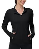 isnowood Womens UPF 50+ SPF Hoodie Jacket, UV Sun Protection Long Sleeve Full Zip Hoodies, Lightweight Athletic Shirts for Hiking Outdoor Workout