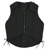 HILASON Equestrian Horse Safety Protective Adult Eventing Black Unisex Rodeo Vest