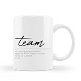 QUICQOD Team Gifts for Employees,Team Definition Ceramic Mug,Employee Appreciation Gifts for Coworkers Colleague Boss,Teamwork Thank You Gifts Christmas Birthday Thanksgiving White Coffee Mug,11 Oz