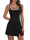 OFEEFAN Womens Athletic Dress Tennis Golf Bodycon Workout Active Skort Summer Clothes Casual Graduation Concert Date Spring OutfitsWhite Trim M