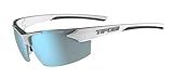 Tifosi Optics Track Sunglasses (White/Black, Smoke Bright Blue)