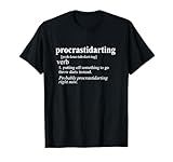 Darts Gifts Men Women Procrastidarting Funny Dart Player T-Shirt Small