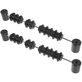SUPVOX 2Packs Foosball Score Keepers: Abacus Style Table Soccer Scoring Beads - Black Wooden Scoreboard with Metal Rods - Universal Fit for Most Football Tables