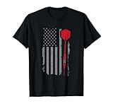 Retro American Flag Throw Darts Gift for Dart Player Men T-Shirt