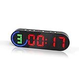 LUCORB Portable Gym Timer for Home Gym Interval Timer for Workout with Time Progress Bar/Rounds, Workout Clock for Boxing HIIT Tabata Emom Fitness Rechargeable Battery Powered…