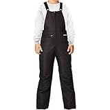 Arctix Kids Insulated Snow Bib Overalls, Black, Large