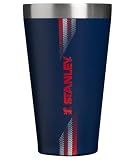 STANLEY Adventure Stacking Beer Pint Glass, 16 oz | Stackable Drinking Cup for Cold Beverages | Dishwasher Safe | Insulated Stainless Steel Tumbler | BPA-Free | Team Navy Red