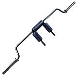 Body-Solid Safety Squat Bar - Specialty Barbell for Quad and Posterior Chain Training, with Comfortable Handgrips and Built-in Padding, 1000 lb. Weight Capacity, Compatible with 2" Olympic Plates