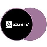 A AZURELIFE Exercise Core Sliders, Dual Sided Exercise Gliding Discs Use on Carpet or Hardwood Floors, Light and Portable, Perfect for Abdominal&Core Workouts