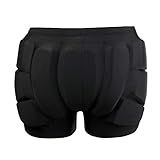 Reomoto Kids Hip Protection Pads Shorts Skiing Skating Snowboard Hip Protection Pads EVA 3D Padded Hip Bone Protection Pants for Teenagers (Black, S)