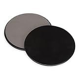 Core Sliding Discs - Dual Sided Workout Sliders for Carpet & Hardwood Floor - Home Ab Pads Exercise Equipment Fitness Sliders for Women and Men (black)