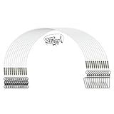 Fishing Fluorocarbon Leader with Crane Swivel and Snaps - Heavy Duty 20-80lb Fluorocarbon Leader Connects Lures, Bait, or Hooks for Saltwater & Freshwater Fishing