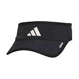 adidas Women's Superlite Visor – Lightweight Moisture-Wicking Running Tennis Hat, Black/White/3, OSFA
